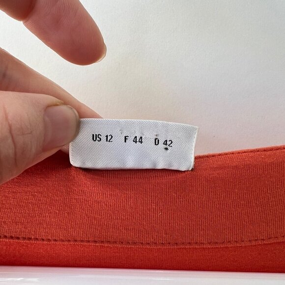 Akris Punto scoop neck Tshirt, orange, Size 12 - Picture 5 of 11